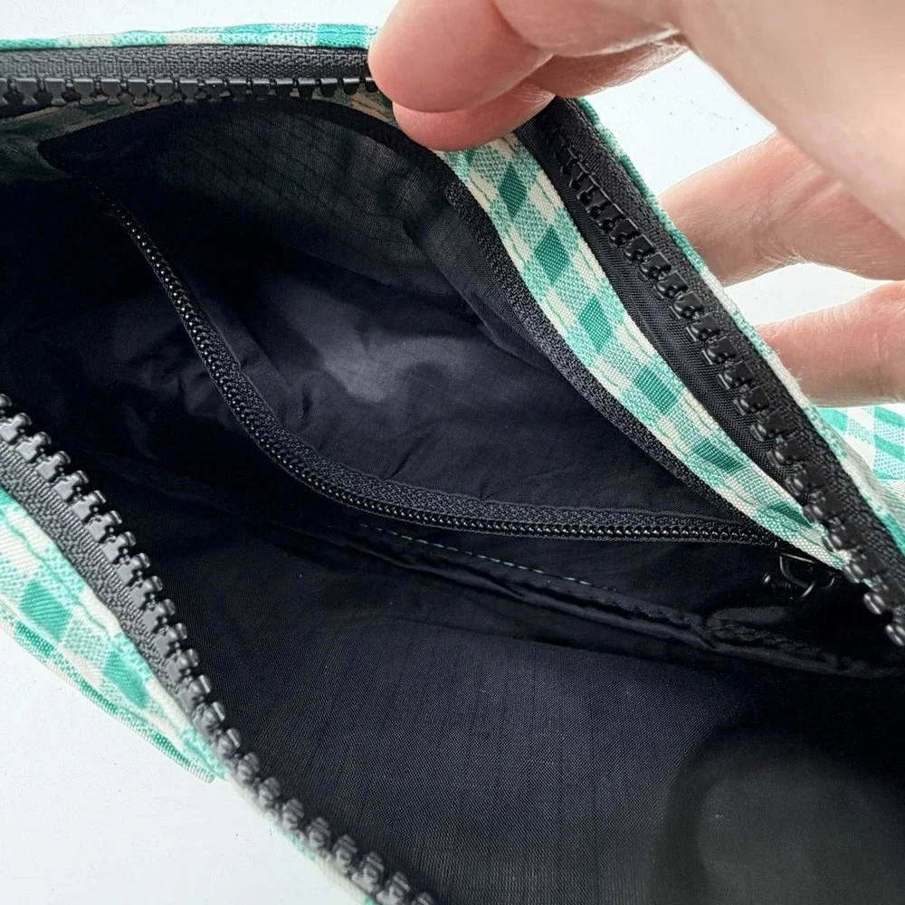Baggu Nylon Shoulder Bag Green White Gingham